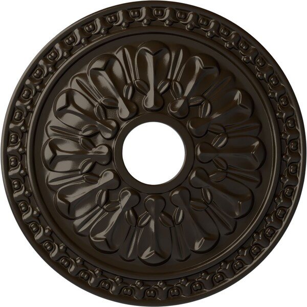 Ekena Millwork Warsaw Ceiling Medallion (Fits Canopies up to 3 1/2"), 18"OD x 3 1/2"ID x 1 3/8"P, Stone Hearth CM18WASHF - main
